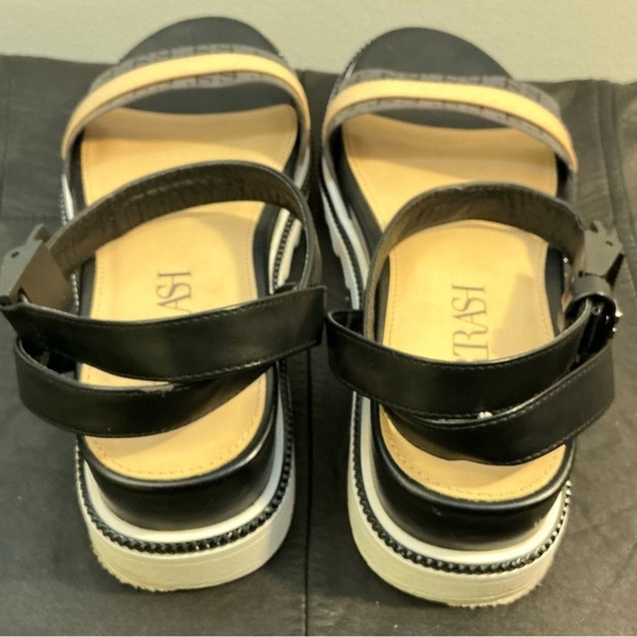 SUPERTRASH Logo Strap Comfort Style Black and Tan Women's Sandals size 9 - Picture 6 of 7